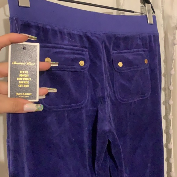 Juicy Couture Pants - NWT Velour Bootcut Leg Snap Pocket Track Pant